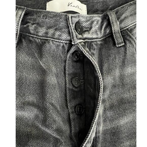 Kancan 90’s Boyfriend Jeans Women’s Sz 11/29 Black Distressed Baggy Button Fly - Picture 8 of 13